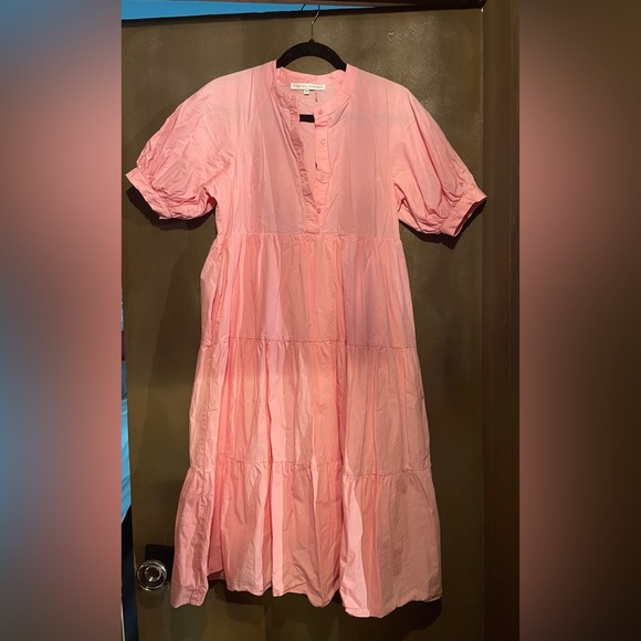 English Factory Pink Tiered Midi Dress - Picture 6 of 11